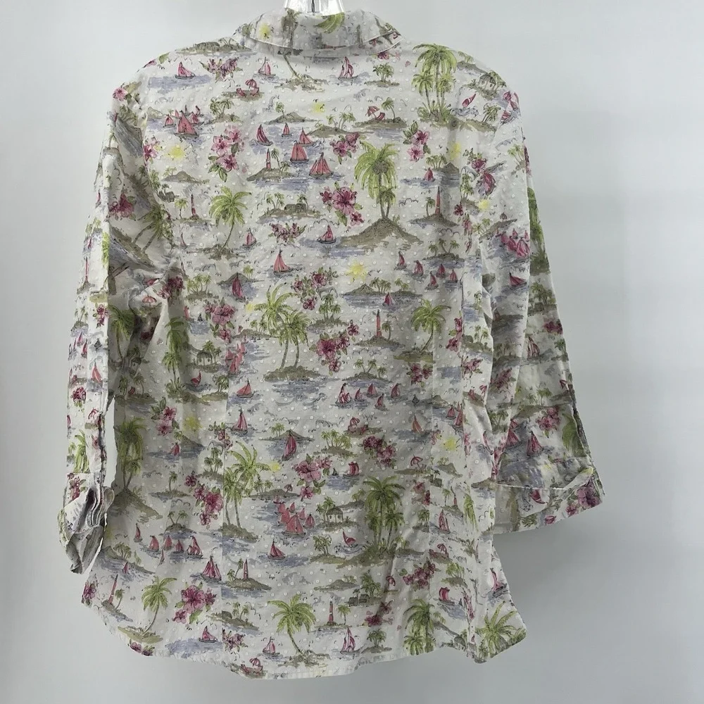 Vintage Christopher & Banks Shirt Size‎ XL - Christopher & Banks Sailing Shirt - Picture 3 of 7